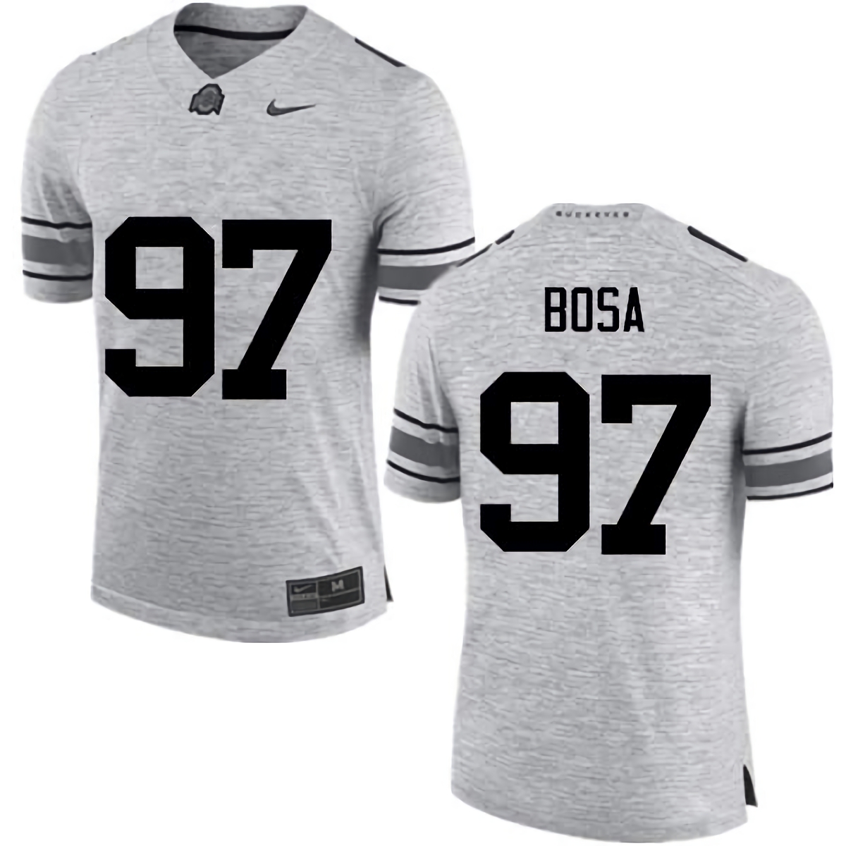 Nick Bosa Ohio State Buckeyes Men's NCAA #97 Nike Gray College Stitched Football Jersey WDO1056FY